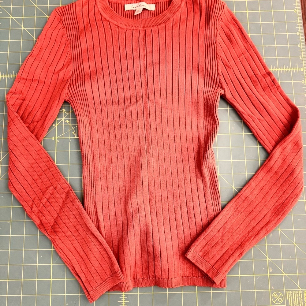 Love Tree Rust Ribbed Sweater​ - Picture 7 of 7